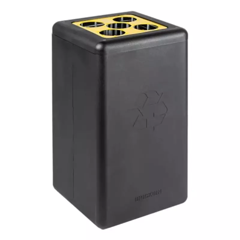 BrickBin cup bin with 5 holes black/yellow