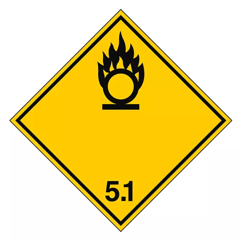 Pictogramme de transport Brady, substance oxydante ADR 5.1 297 x 297 mm