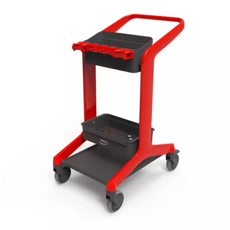 Chariot de travail Vikan HyGo 57004 rouge