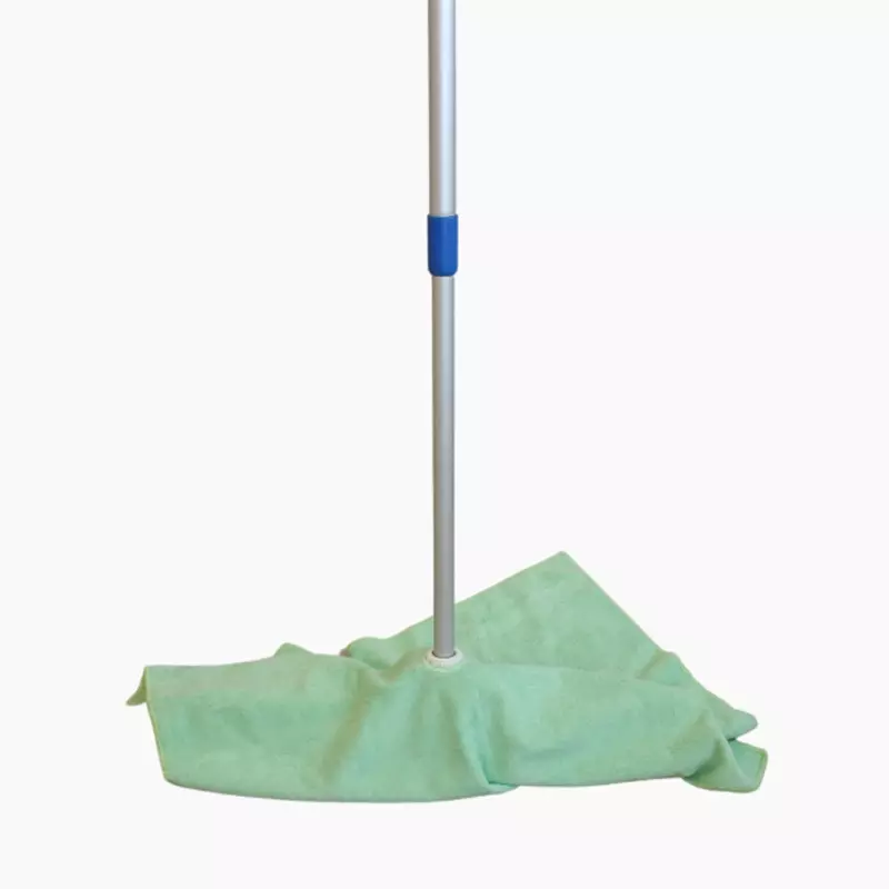 Microfiber mop with handle hole 50x70 cm green
