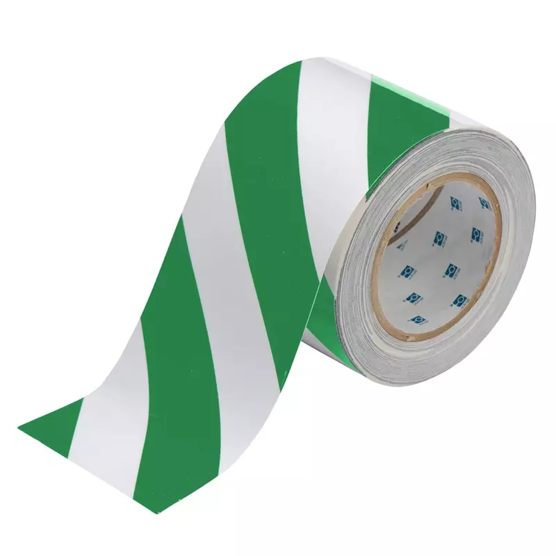 Brady ToughStripe Max demarcation tape PE green/white 101.60 mm