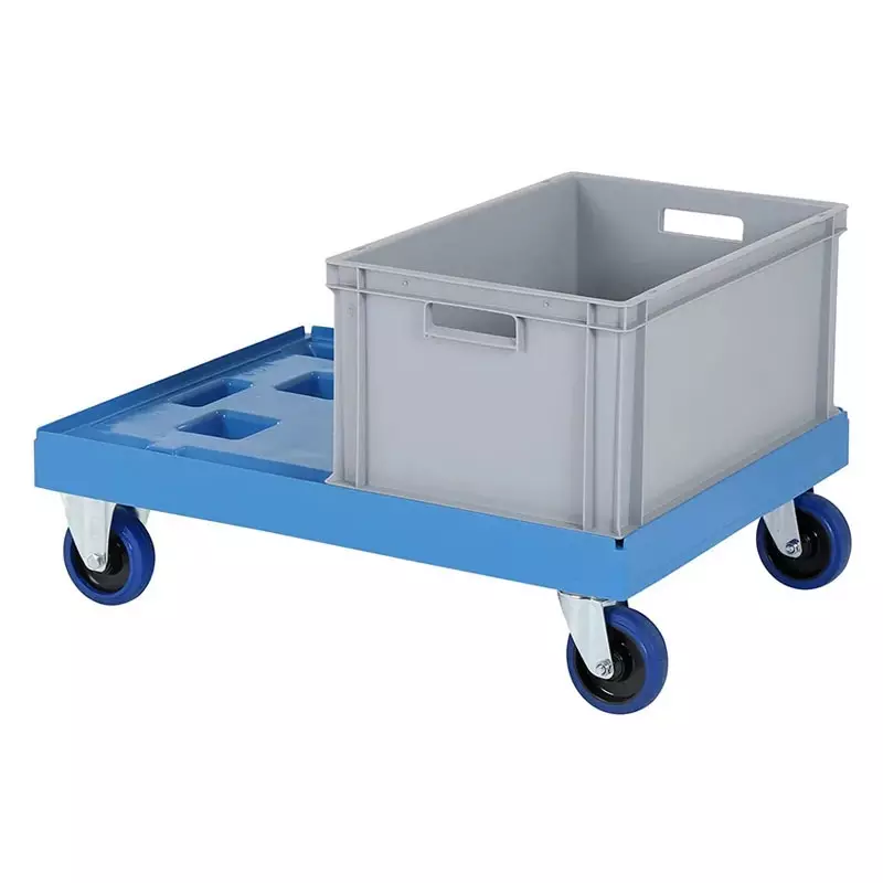 Plastic base galvanized forks 800x600 mm red