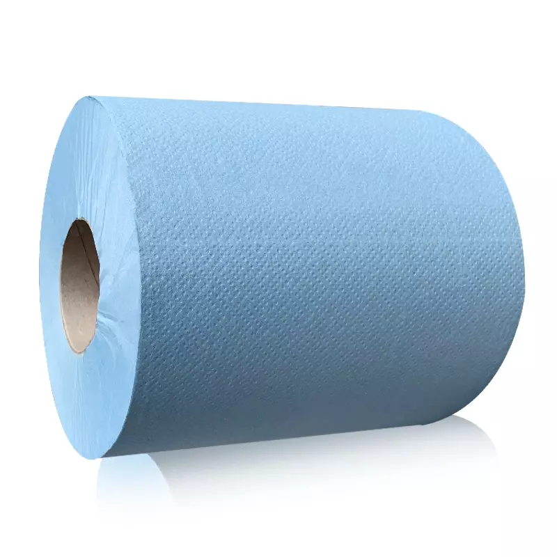 Papier de nettoyage midi 1 pli à alimentation centrale 300 mètres bleu