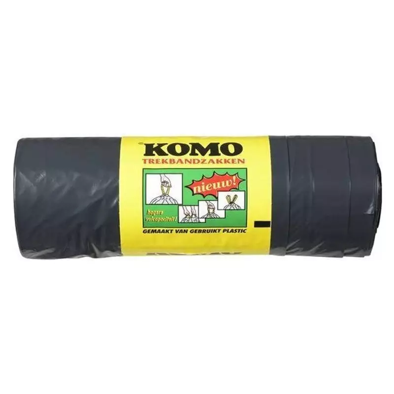 Sac poubelle KOMO LDPE 62x80+5 cm noir