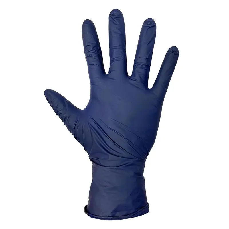 Handschoen nitril ongepoederd detecteerbaar blauw