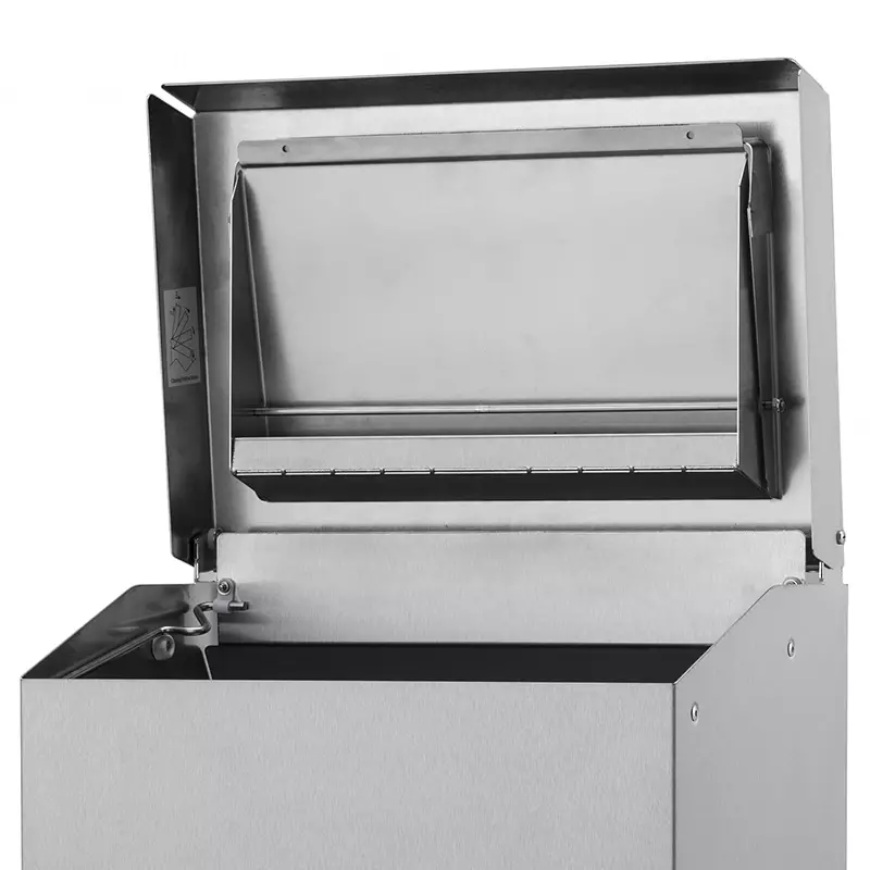 Afvalbak RVS met push klep 50 liter