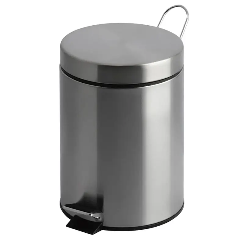 Poubelle à pédale en acier inoxydable Ø203x284 mm 5 l