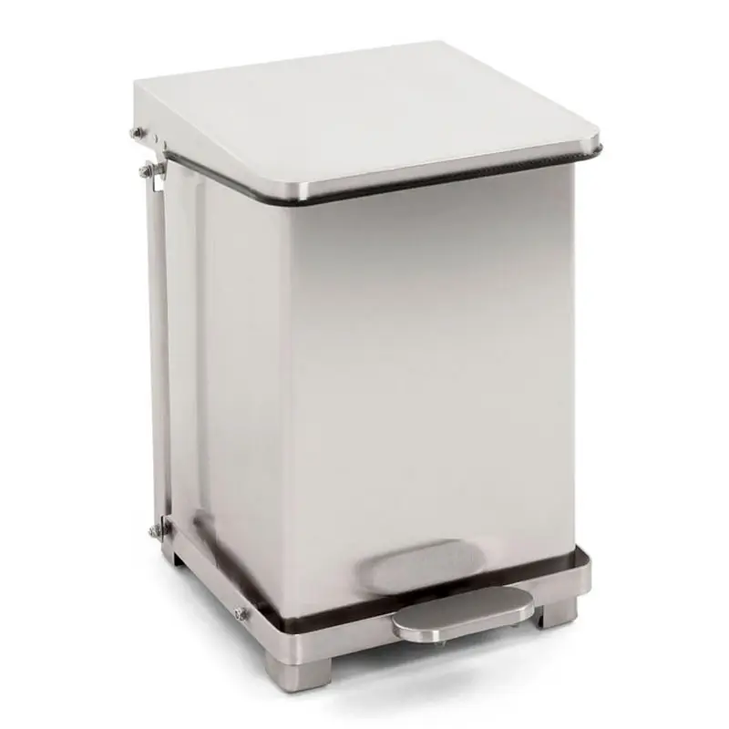 Poubelle à pédale industrielle en acier inoxydable de 27 litres