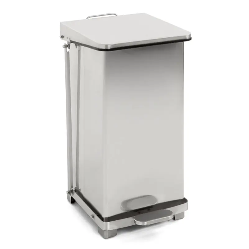 Industrial stainless steel pedal bin 45 liters