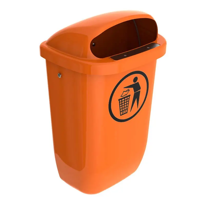 Waste bin DIN-PK 50 l orange