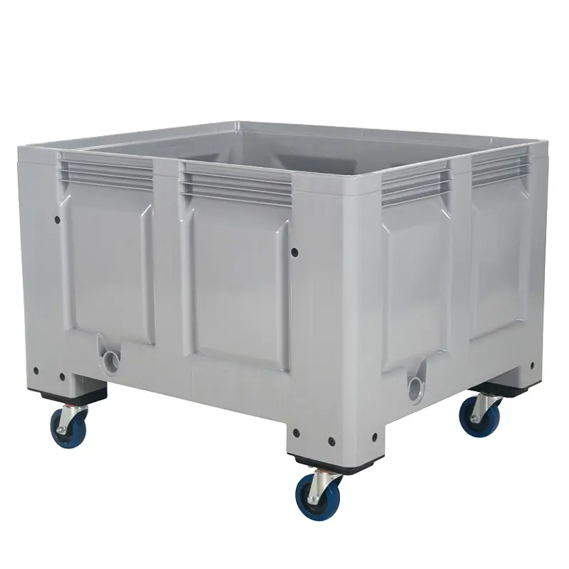 Caisse-palette 4 roues 1200 x 1000 x 915 mm 670 l grise