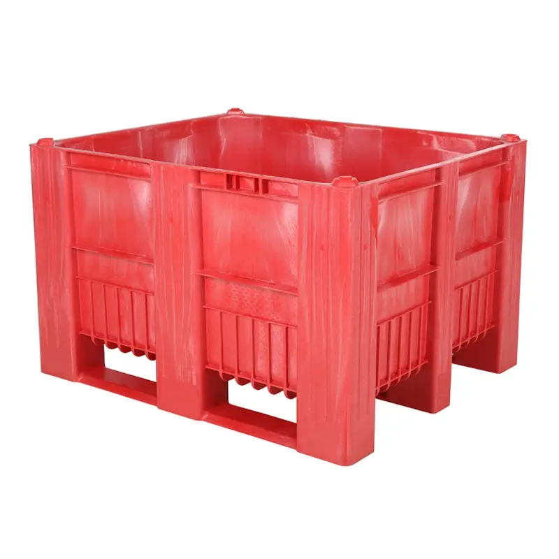 Palletbox CB3 3 sledes 1200 x 1000 x 740 mm 610 liter rood