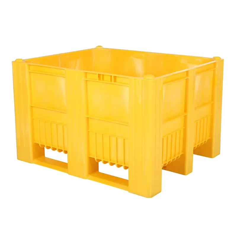 Palletbox CB3 3 sledes 1200 x 1000 x 740 mm 610 liter geel