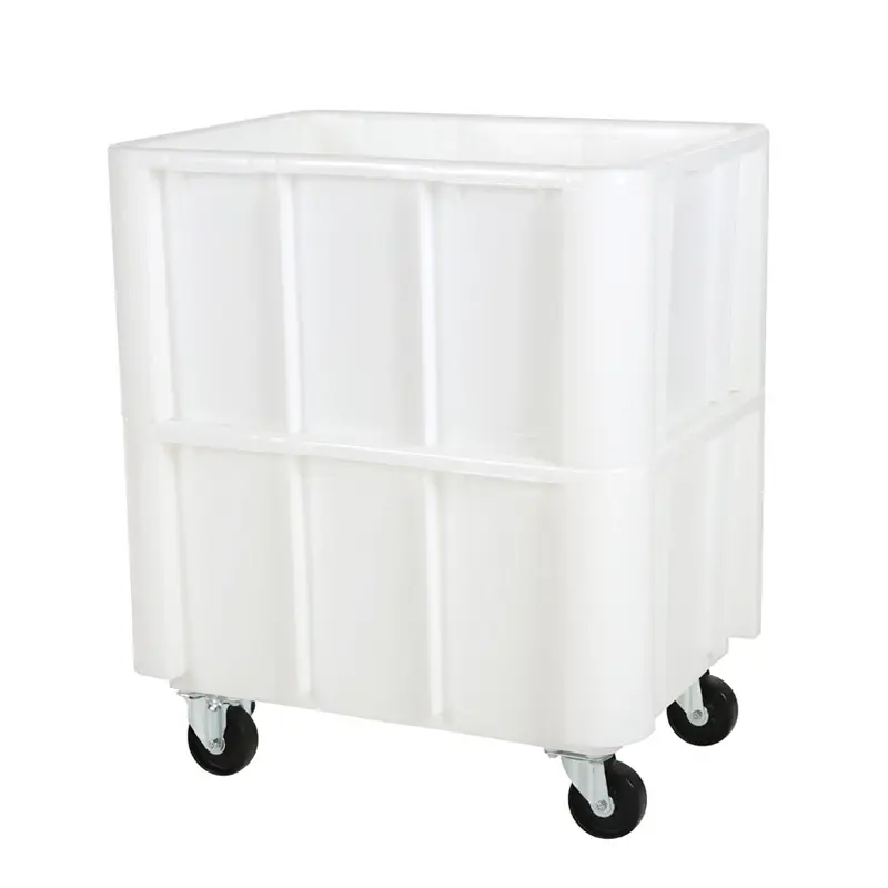 Mobile stacking container Euronorm 800x600x550 mm 140 liters white