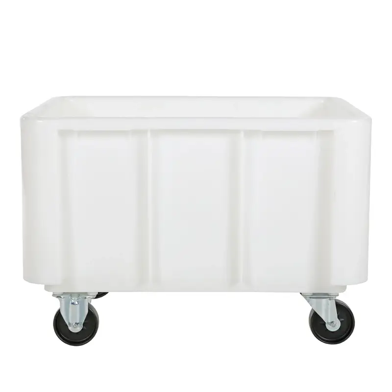 Mobile stacking container Euronorm 800x600x550 mm 140 liters white
