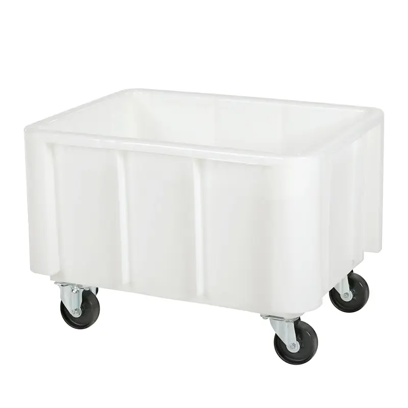 Mobile stacking container Euronorm 800x600x550 mm 140 liters white
