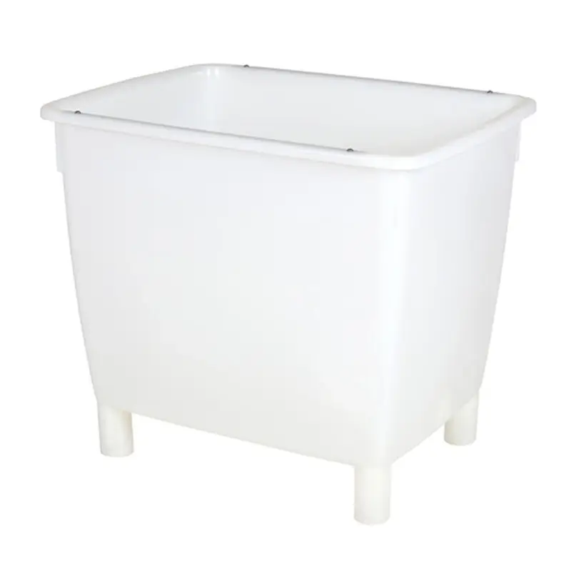 Transportcontainer 4 poten RVS rand 950x720x825 mm 400 liter wit