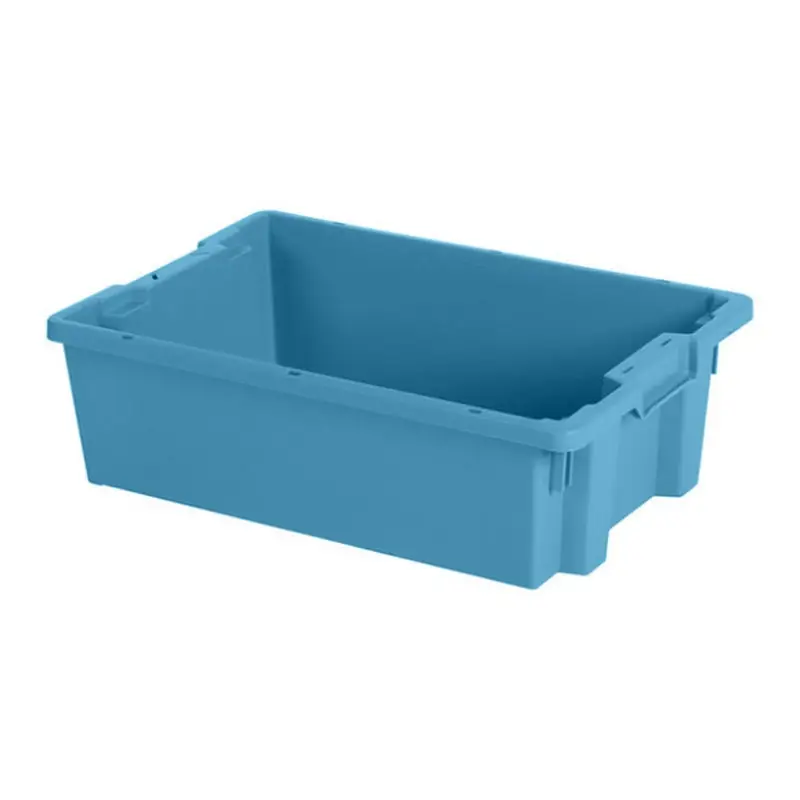 Stackable and nestable container Tellus 600x400x180 mm 32 l blue