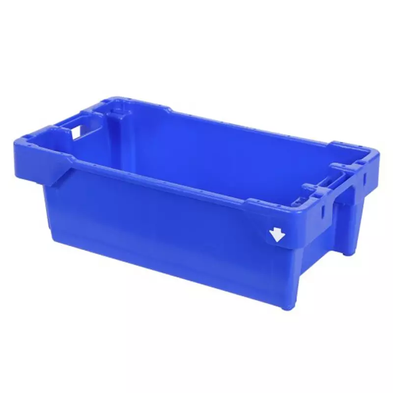 Stackable and nestable fish box 800x450x270 mm 60 liters blue
