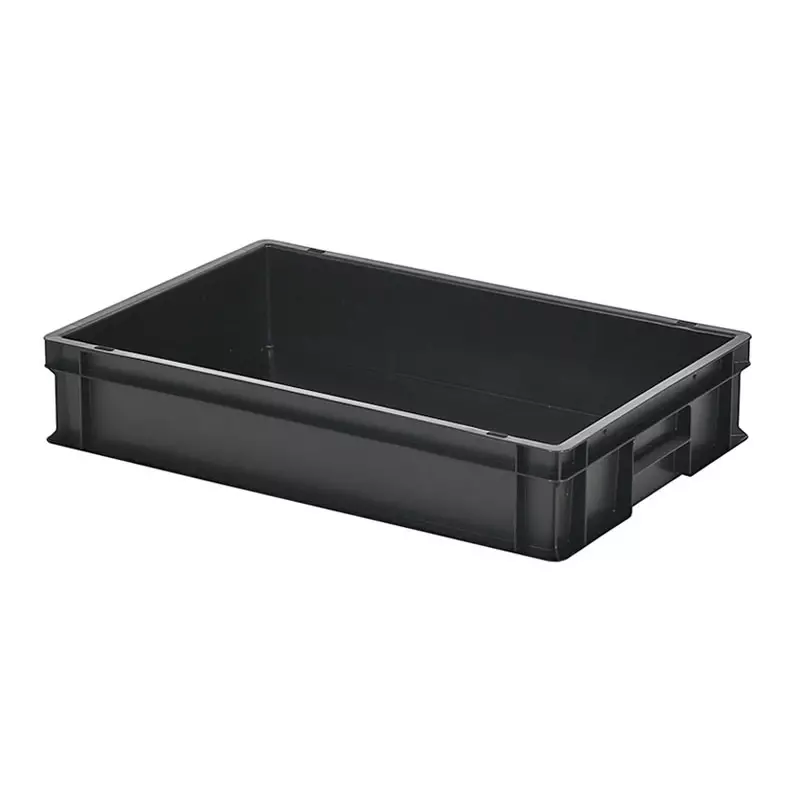 Stacking container Euronorm 600x400x120 mm 23.2 l black