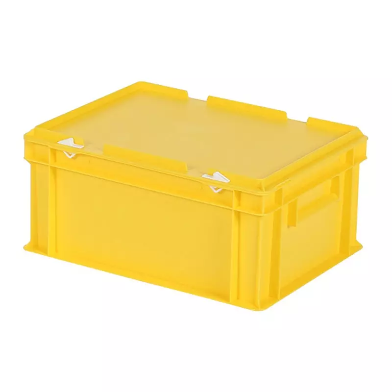 Conteneur empilable avec couvercle Euronorm 400 x 300 x 190 mm 16 l jaune