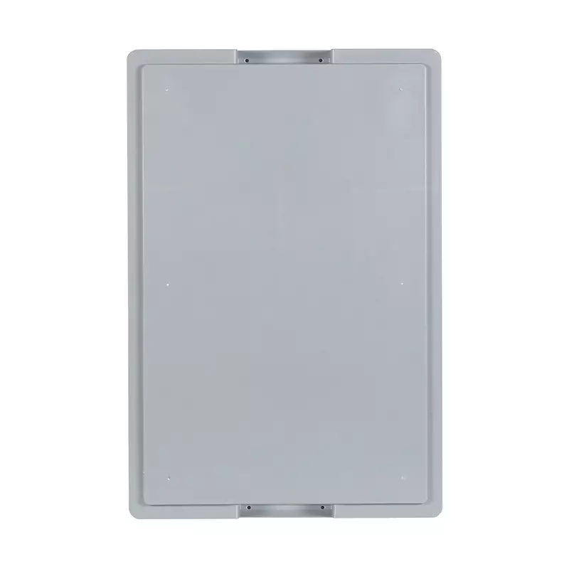 Stacking container with lid suitcase handle 600x400x185 mm 33 l grey