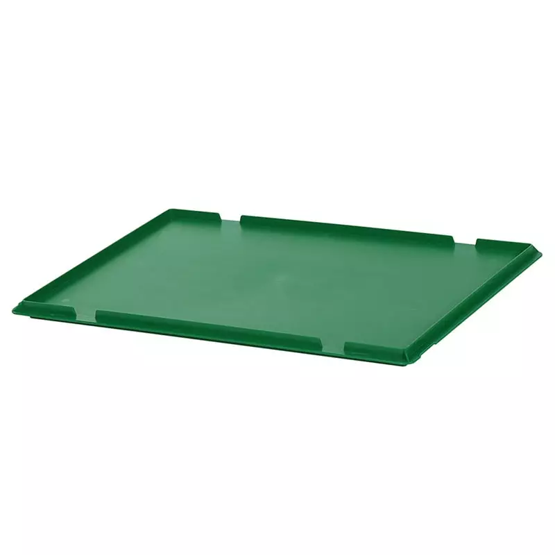 Hinged lid for stacking container Eurnorm 600x400 mm green