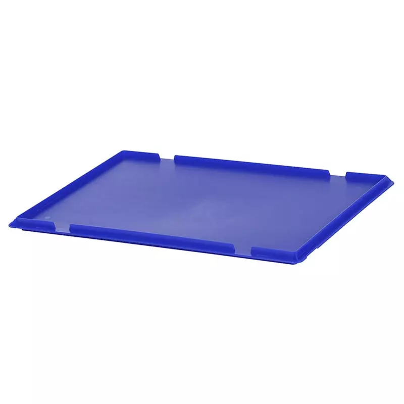 Hinged lid for stacking container Eurnorm 600x400 mm blue