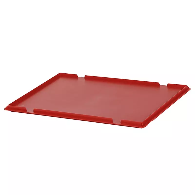 Hinged lid for stacking container Eurnorm 600x400 mm red