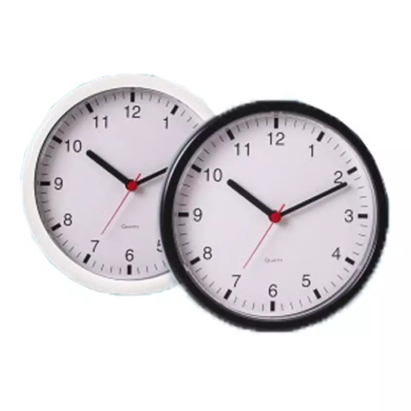 Plastic wall clock ø245 mm white