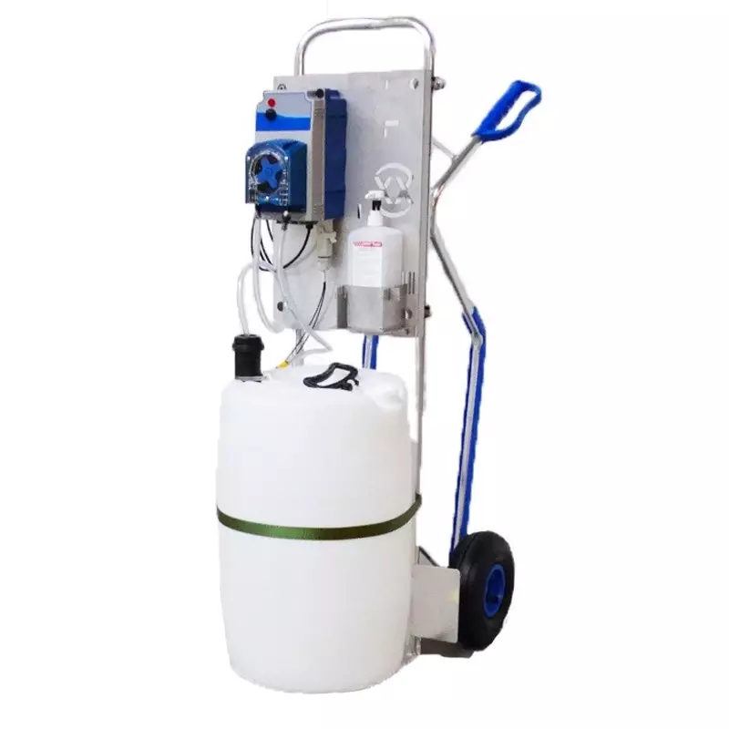 Flexxotrolley disinfection unit with electrically driven Flexxopump
