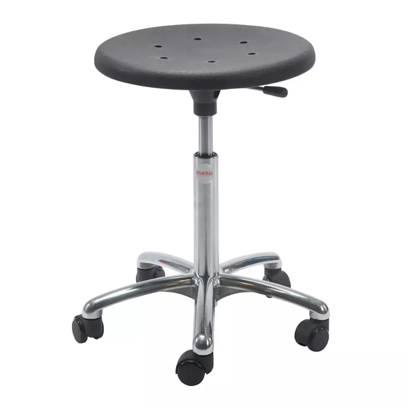 Tabouret à roulettes Sigma Alu50 PU noir