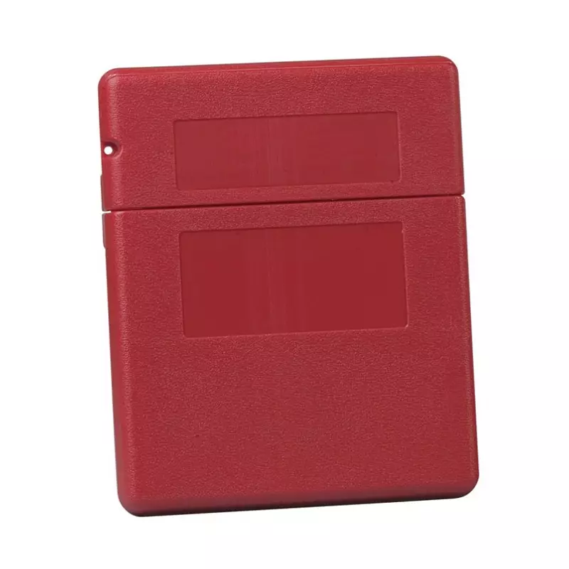 Justrite S23303 document storage box medium flip-top opening red