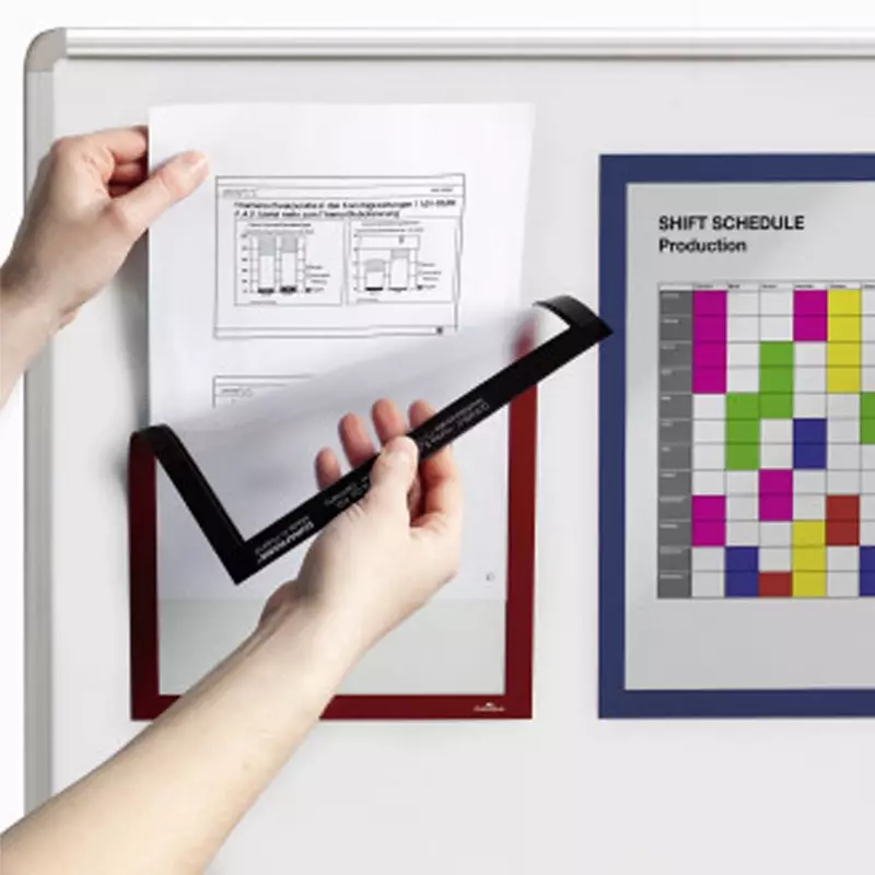 A4- documenthouder magnetisch Duraframe Magnetic zwart