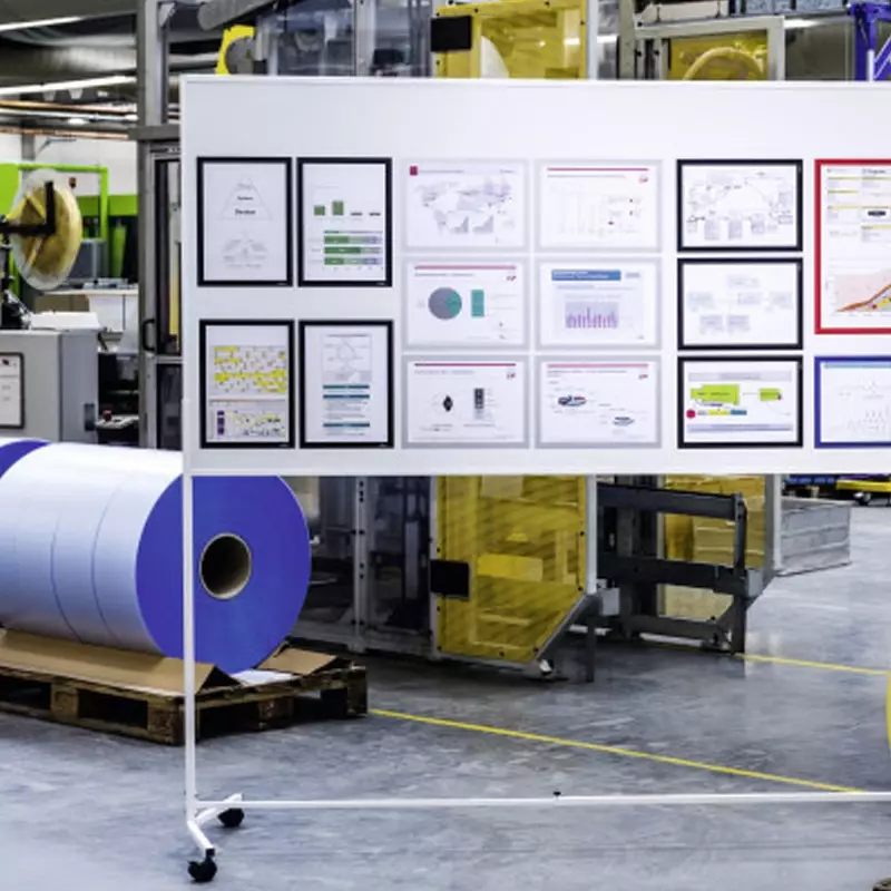 A5-documenthouder magnetisch Duraframe Magnetic zwart