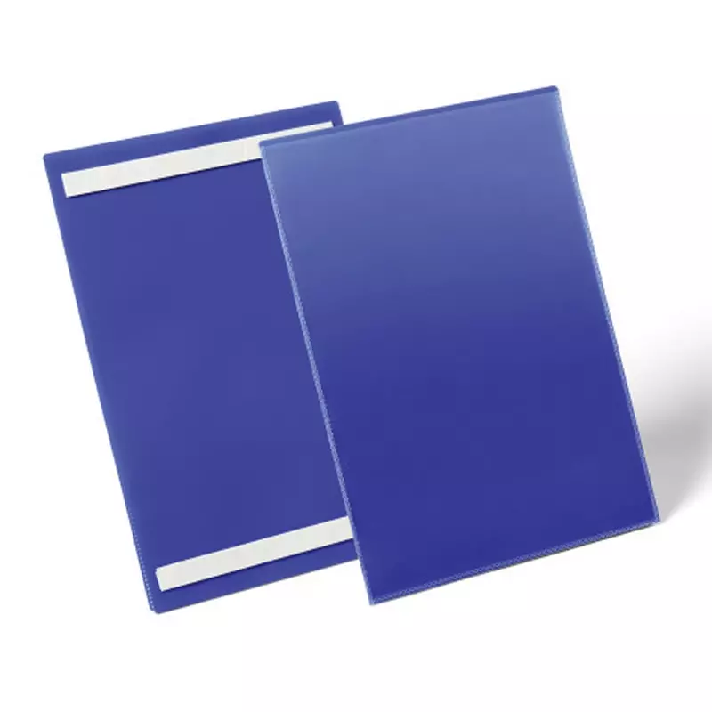 Porte-documents autocollant bleu format A4 portrait