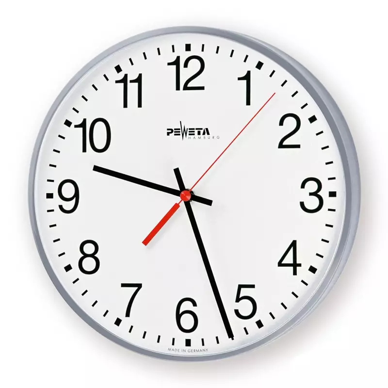 Wall clock DCF77 battery 1.5 V Peweta 250 ø400 mm