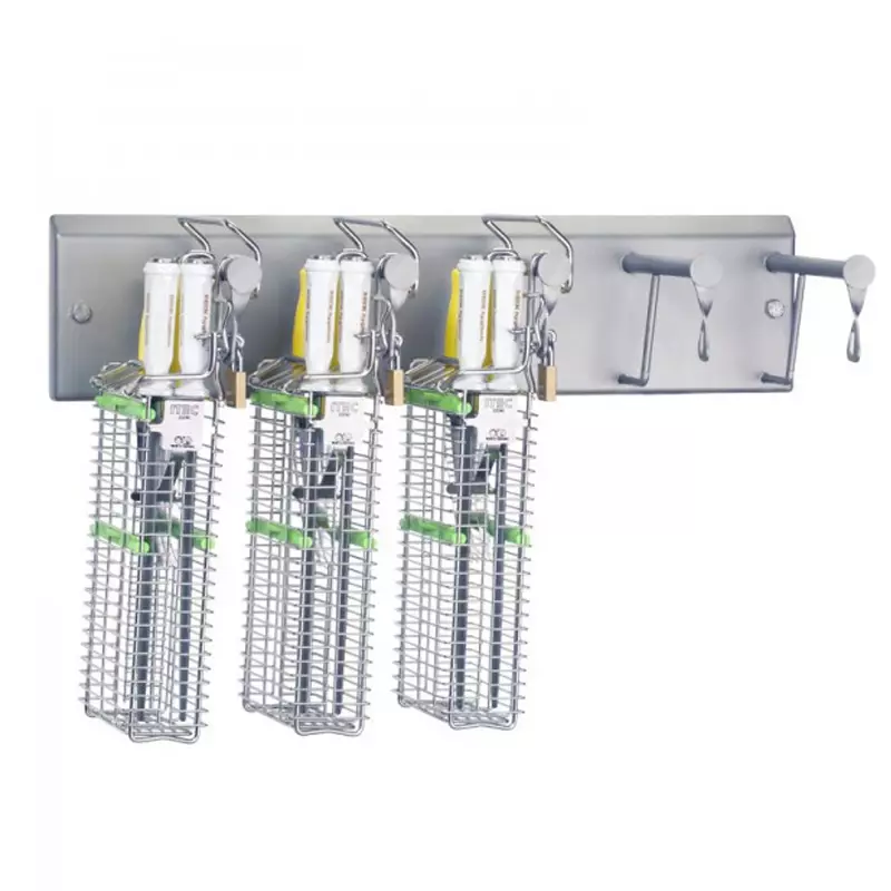 Support mural ITEC pour porte-couteaux verrouillable, 1 rangée, 5 crochets