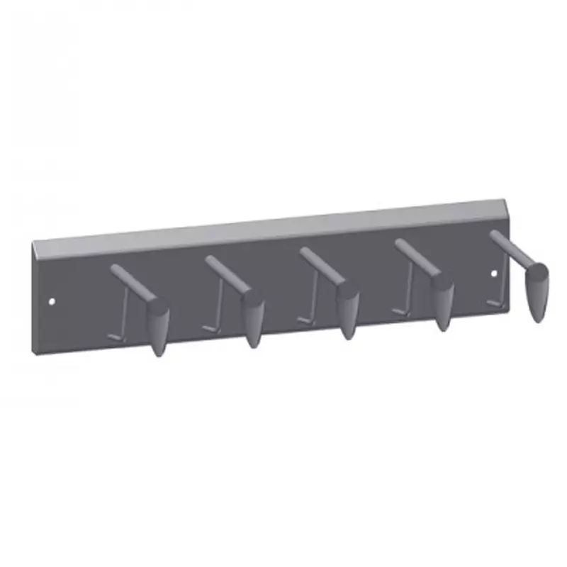 Support mural ITEC pour porte-couteaux verrouillable, 1 rangée, 5 crochets