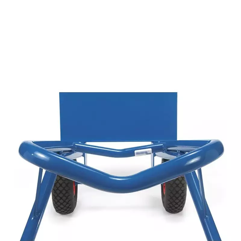 Hand truck steel pneumatic tires fixed platform 300 kg blue