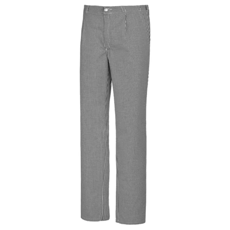 Pantalon de chef et boulanger à plis BP 1353-910-33, noir et blanc, taille 64