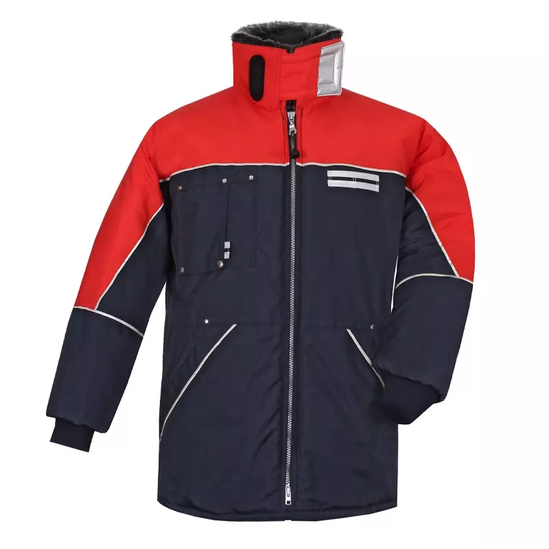 Diepvriesjas man Tempex Comfort marineblauw/rood maat 62/64