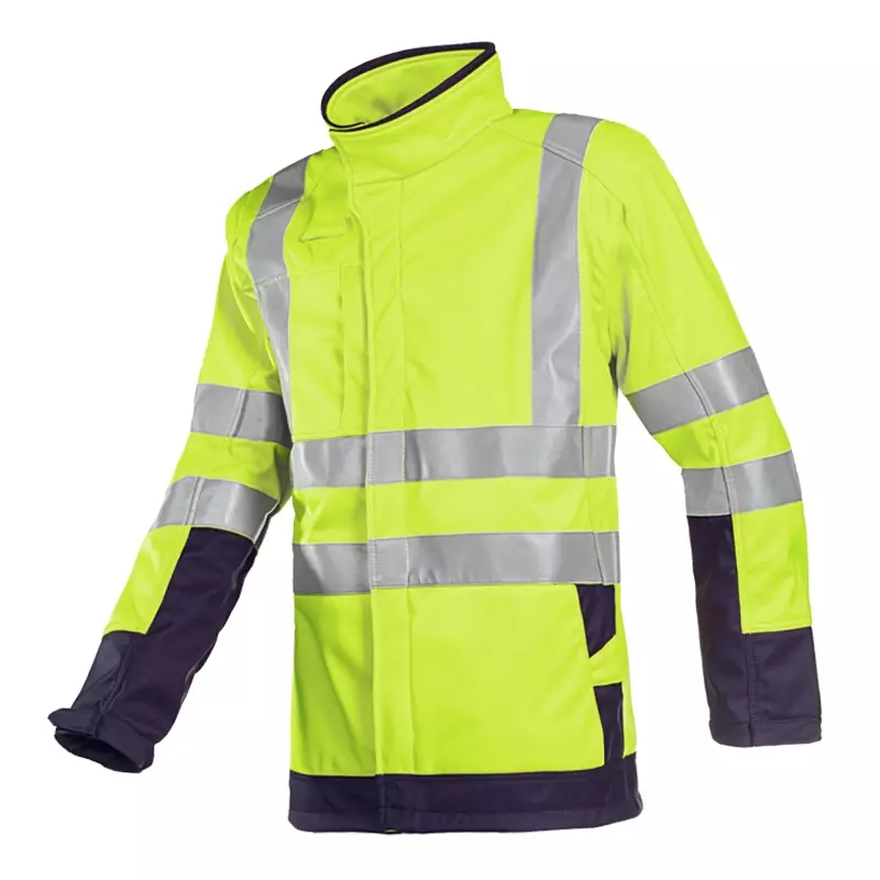 Sioen Playford 9633N2TV4 jack softshell fluo geel/marineblauw maat 2XL