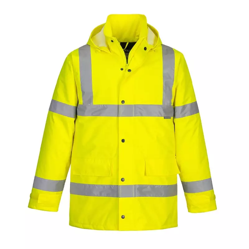 Veste de signalisation haute visibilité Portwest S460 avec capuche, jaune fluo, taille 5XL