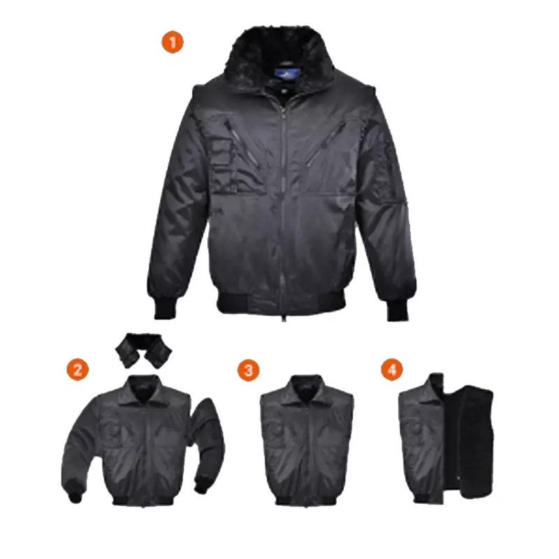 Portwest PJ10 pilot jack zwart maat 4XL