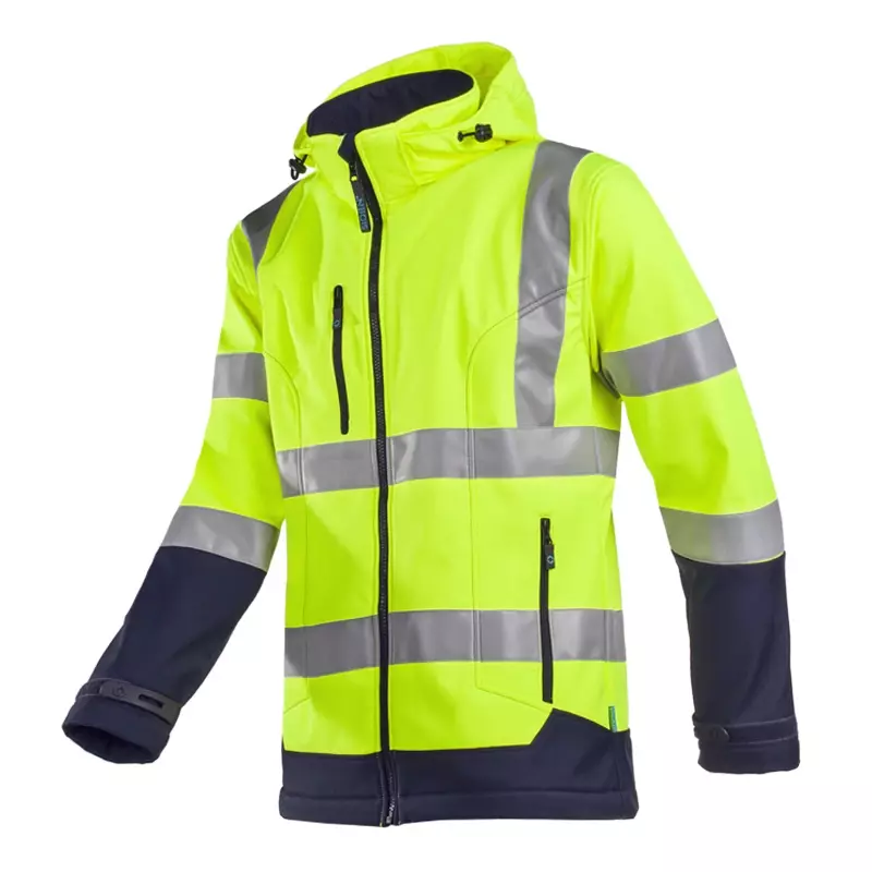 Sioen Fuller 9933A2TU1 softshell jacket fluorescent yellow/navy blue size XL
