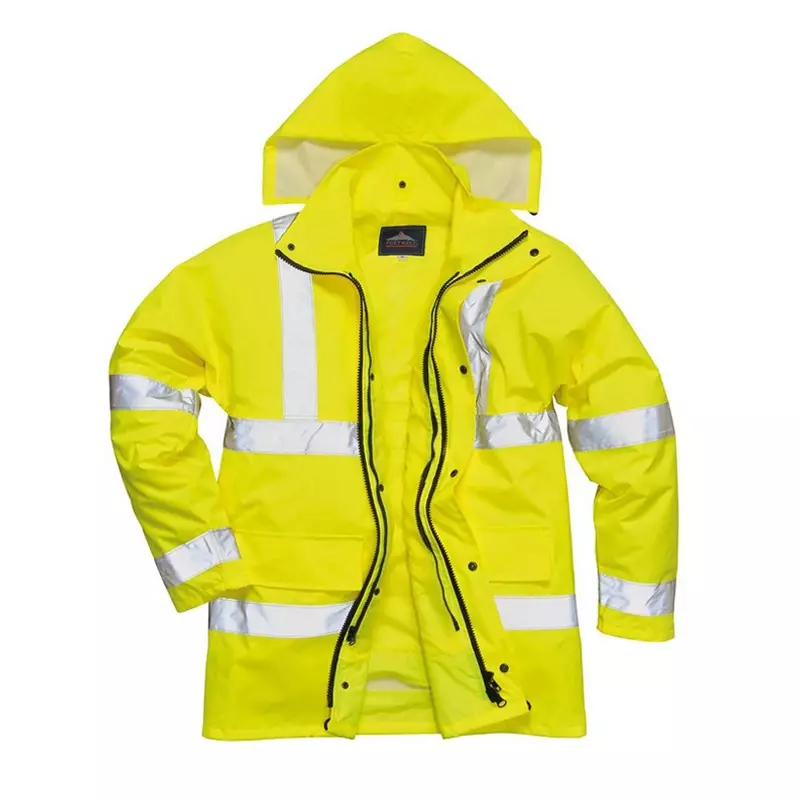 Portwest S468 Hi-Vis 4-in-1 verkeersjack met capuchon fluo geel