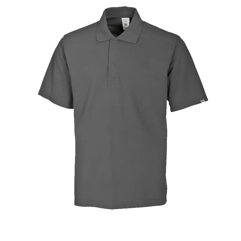 Polo unisex BP 1625 181 53 donkergrijs maat S