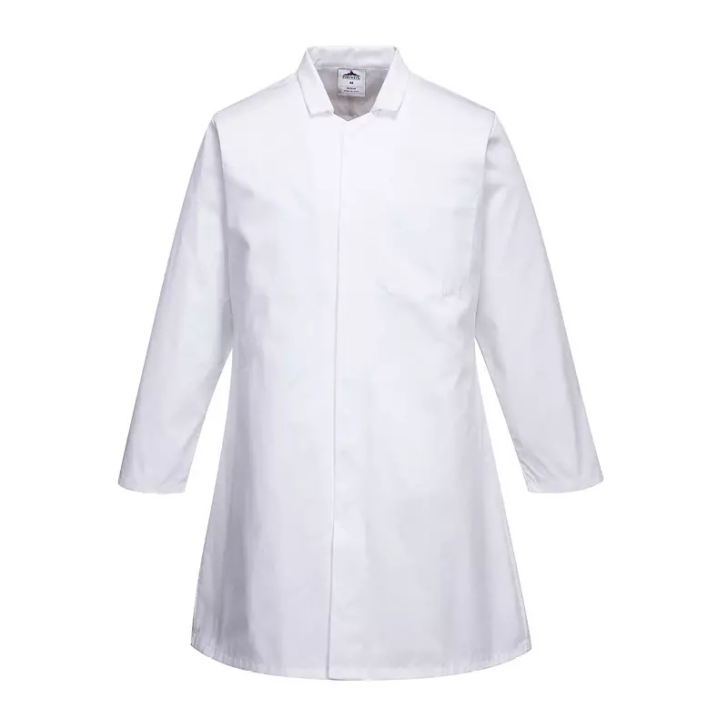 Veste longue pour homme Portwest 2202 avec poche poitrine, blanche, taille 4XL