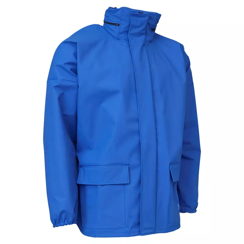 Veste imperméable à capuche Elka Pro Jacket en nylon PU bleuet, taille 3XL
